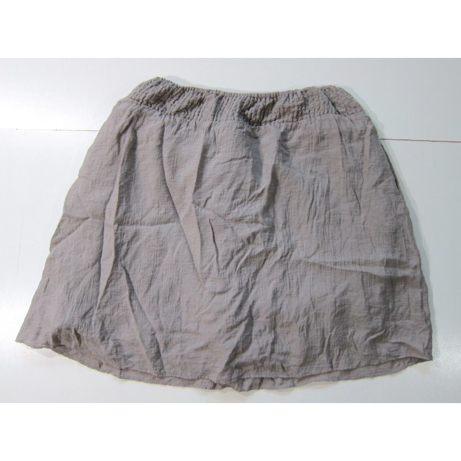 Vintage Halogen Skirt Women Medium A-Line Knee Length Grey Lined Pockets Rayon Nylon Elastic Waist Casual Formal 90s 00s Vintage Mens? Size 32" / US 10 / IT 46 - 2 Thumbnail