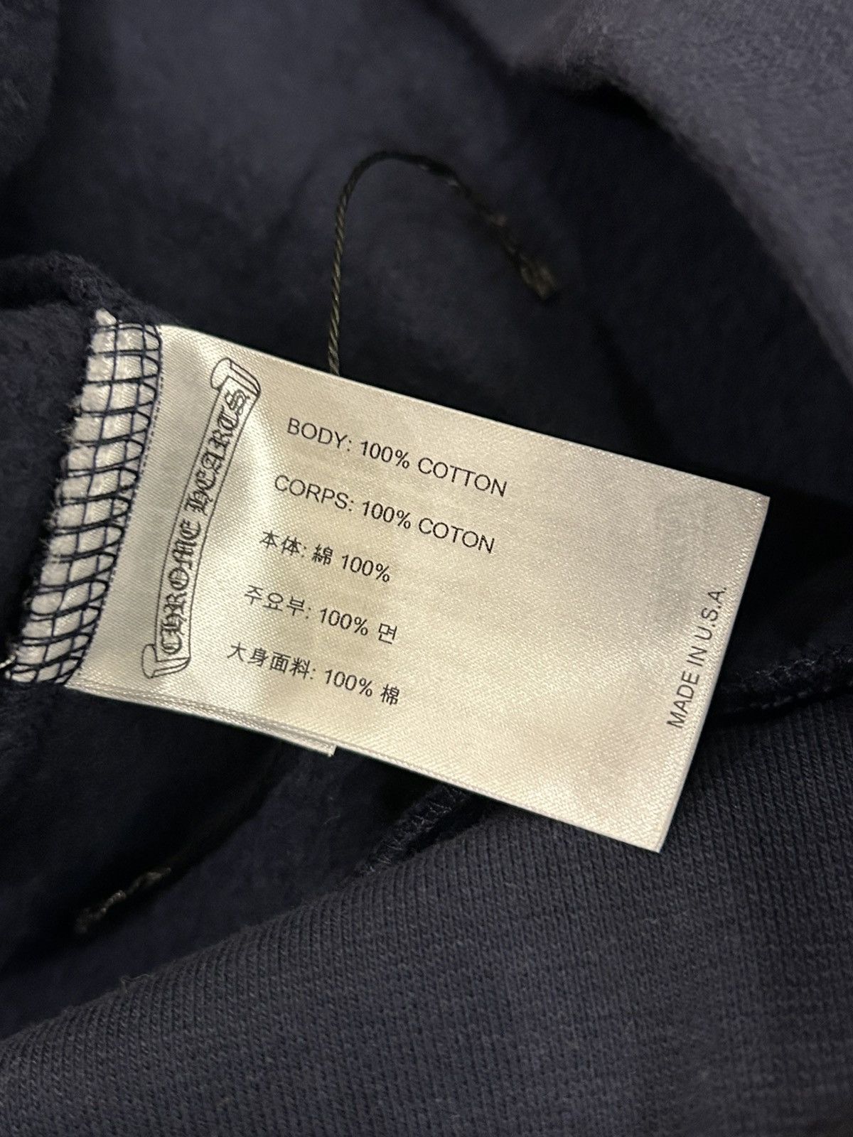 Chrome Hearts Chrome Hearts Eyechart Hooded Sweatshirt Navy Size US L / EU 52-54 / 3 - 4 Thumbnail