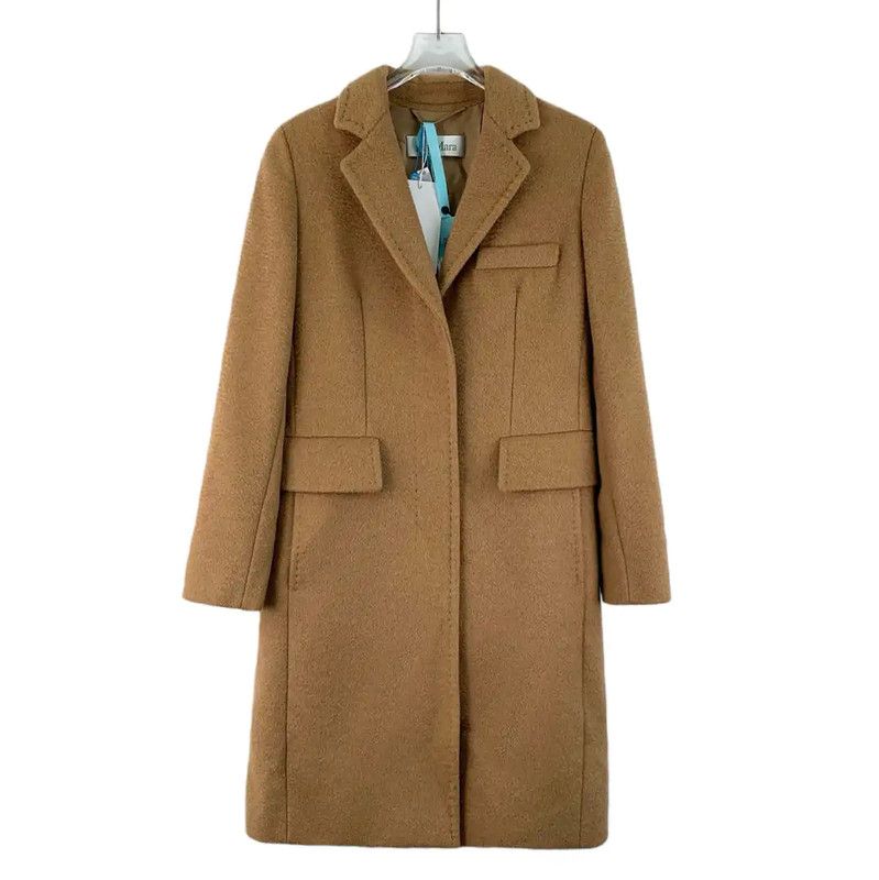 Max Mara MaxMara Brown Wool Women's Coat 0089 Size XXS / US 00 / IT 34 - 1 Thumbnail