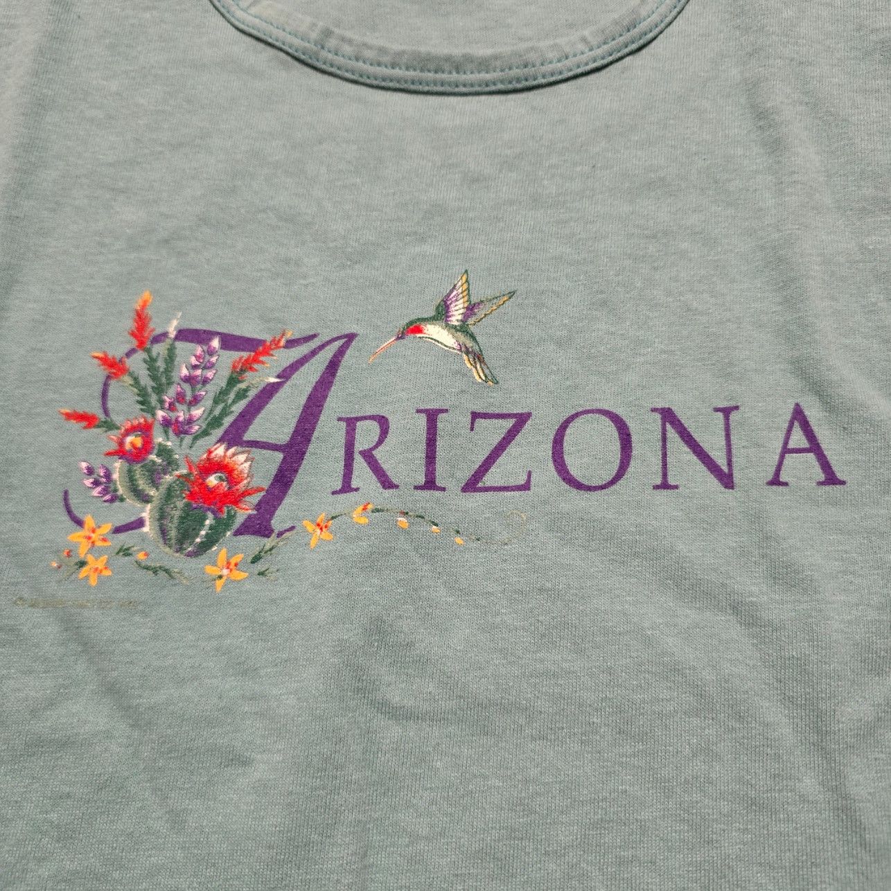 Vintage Vintage Arizona Turquoise Floral Hummingbird M Shirt Size M / US 6-8 / IT 42-44 - 2 Thumbnail