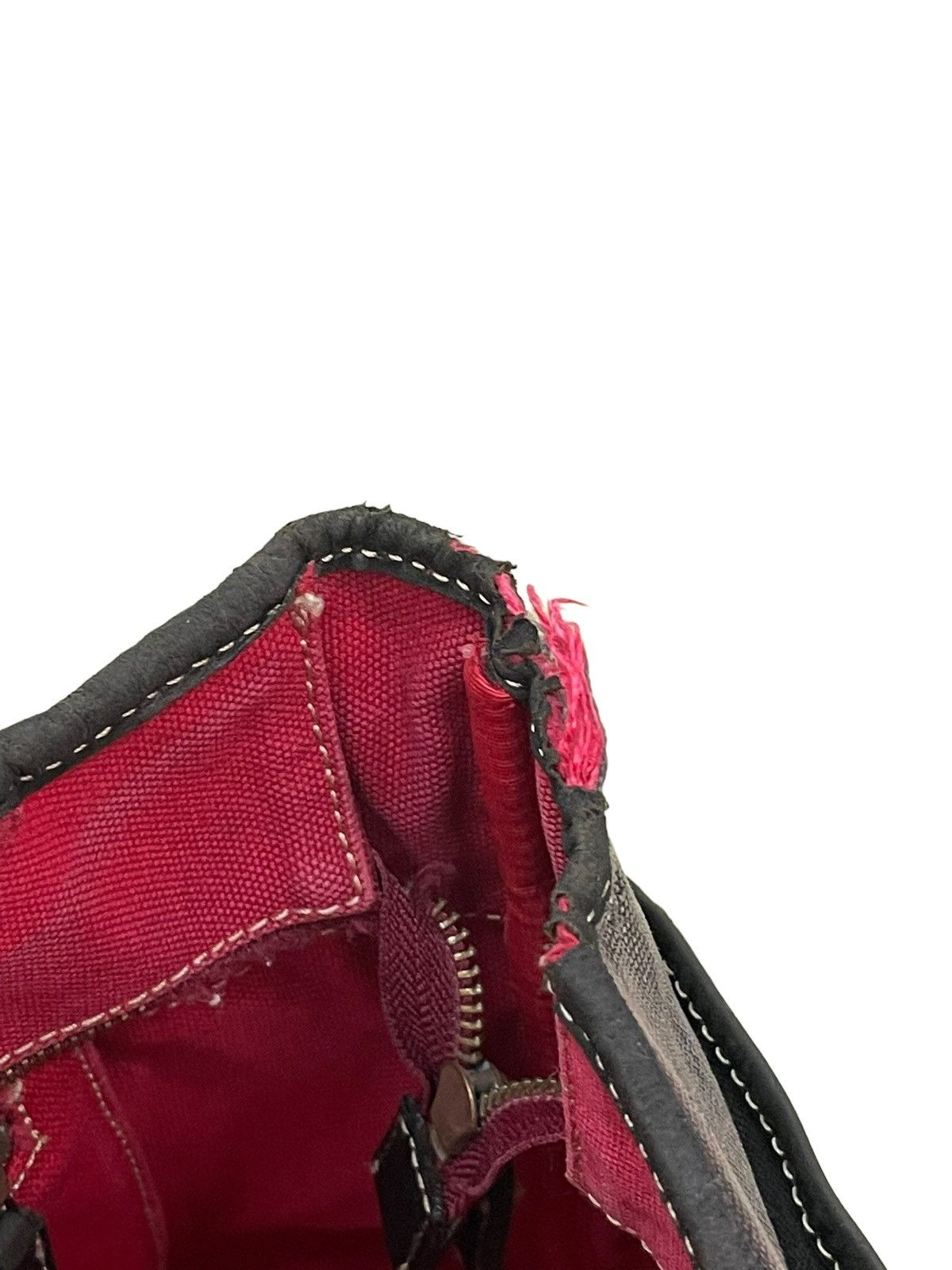 Issey Miyake Issey Miyake Tote Bag Distress Leather Cotton Canvas 3🟩 Size ONE SIZE - 19 Thumbnail