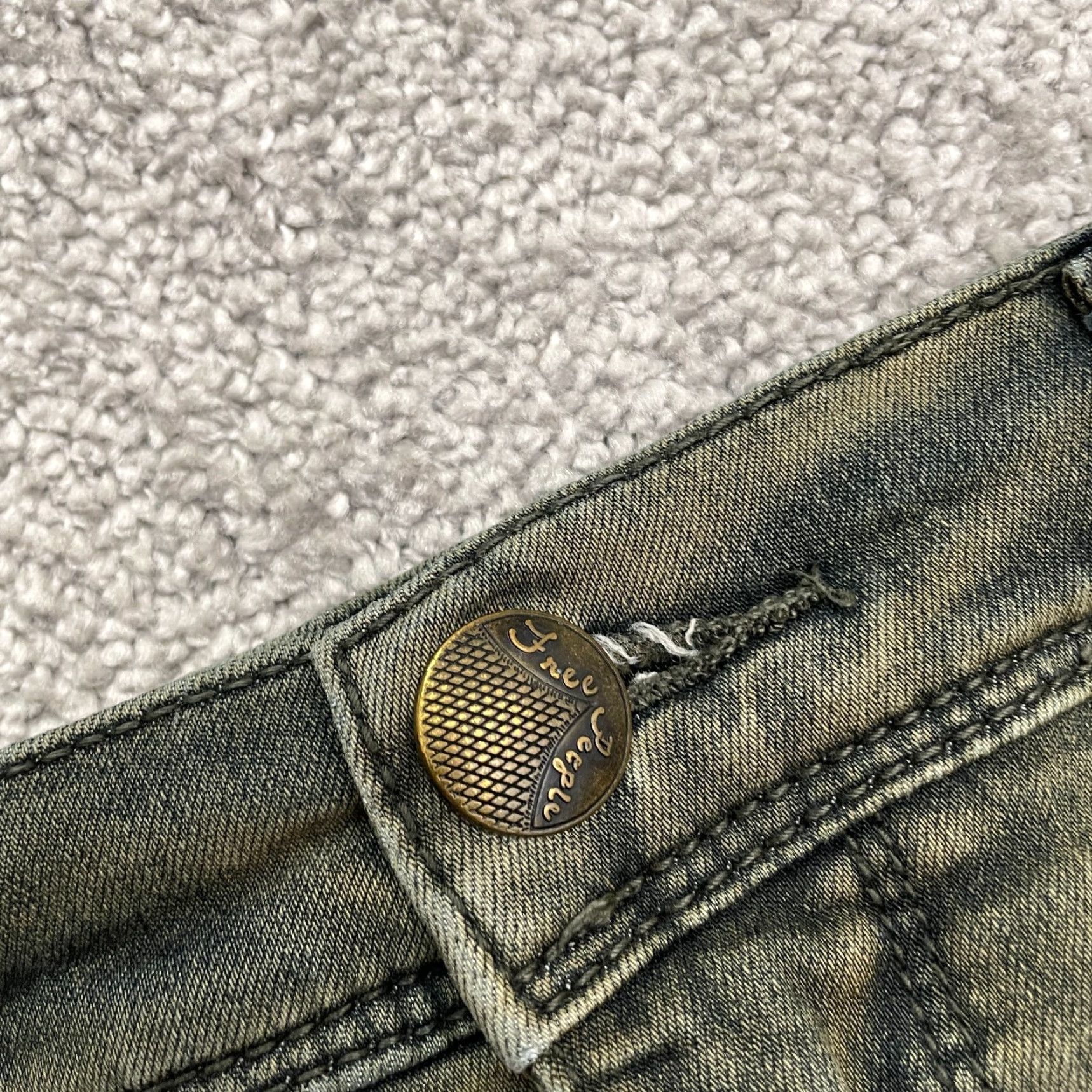 Free People Free People Jeans Womens 27 Brown Wash Mid Rise Straight Leg 30x26 Vintage No 5-Pocket Womens Mens Girls Size 27" / US 4 / IT 40 - 3 Thumbnail
