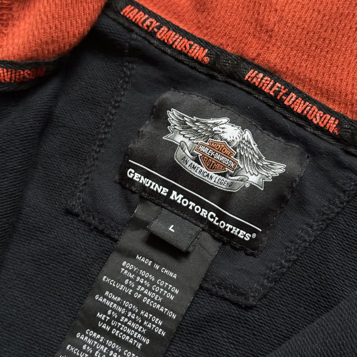 Harley Davidson 📌Vintage Harley Davidson Y2k Flame Sleeve Zip-Hoodie Large Size US L / EU 52-54 / 3 - 7 Thumbnail