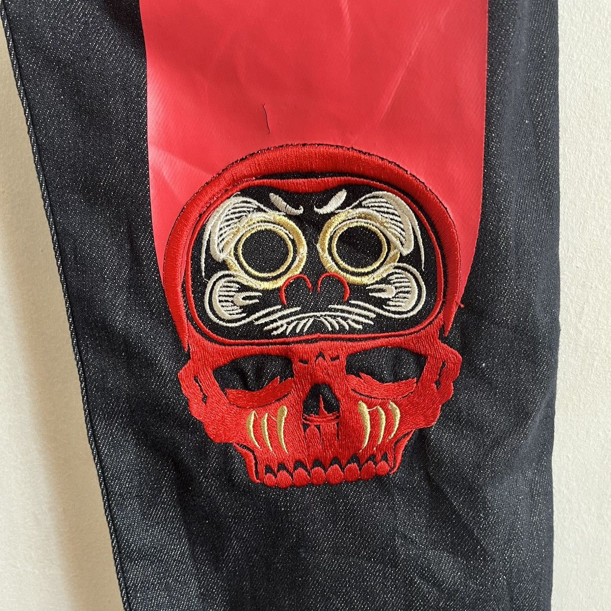 Evisu EVISU SKULL DAICOCK INDIGO SELVEDGE PANTS Size US 32 / EU 48 - 12 Thumbnail