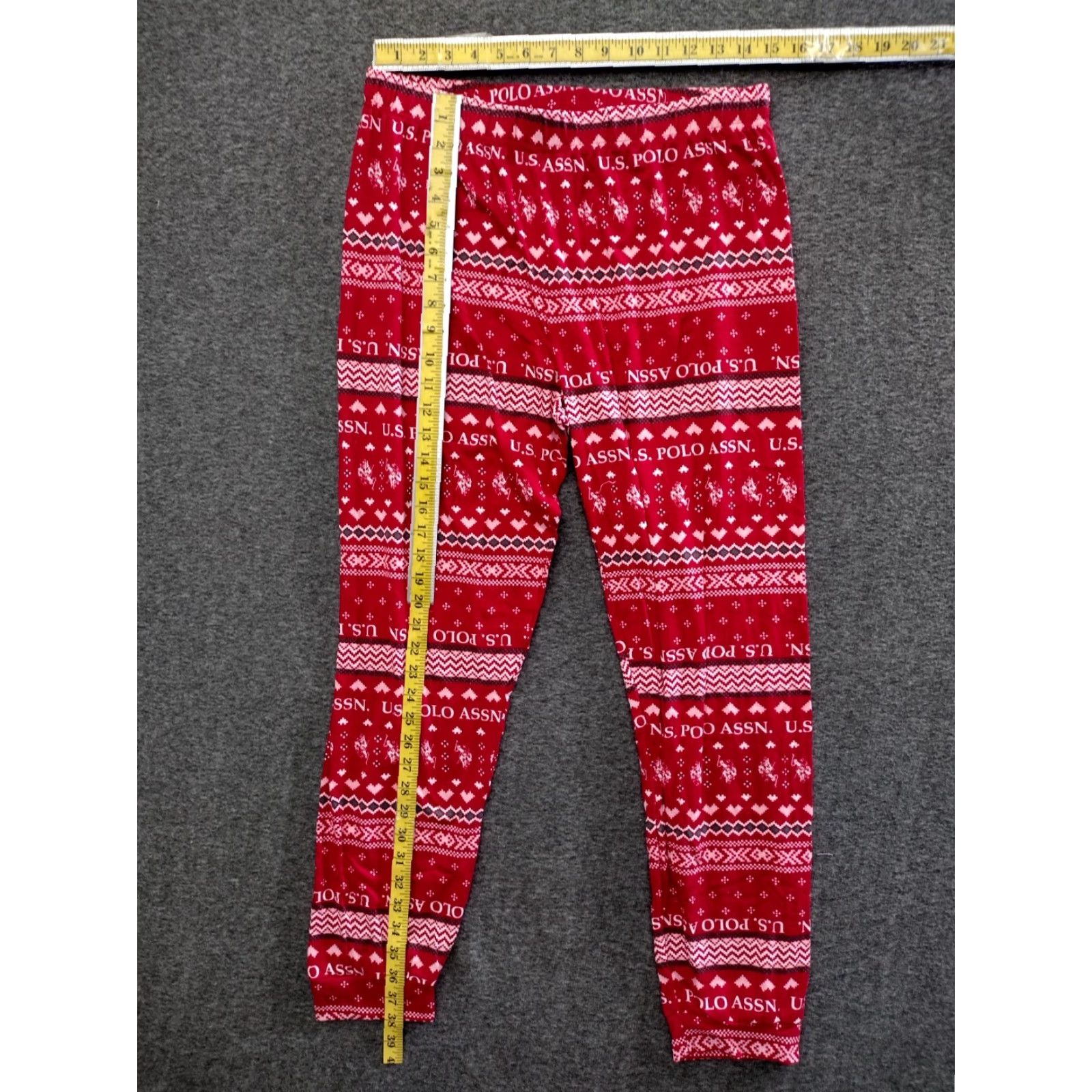 U.S. Polo Assn. U.S. Polo Assn. Women's Red Elastic Waist Sleep Logo Heart Joggers XL Size 40" / US 18 - 6 Thumbnail