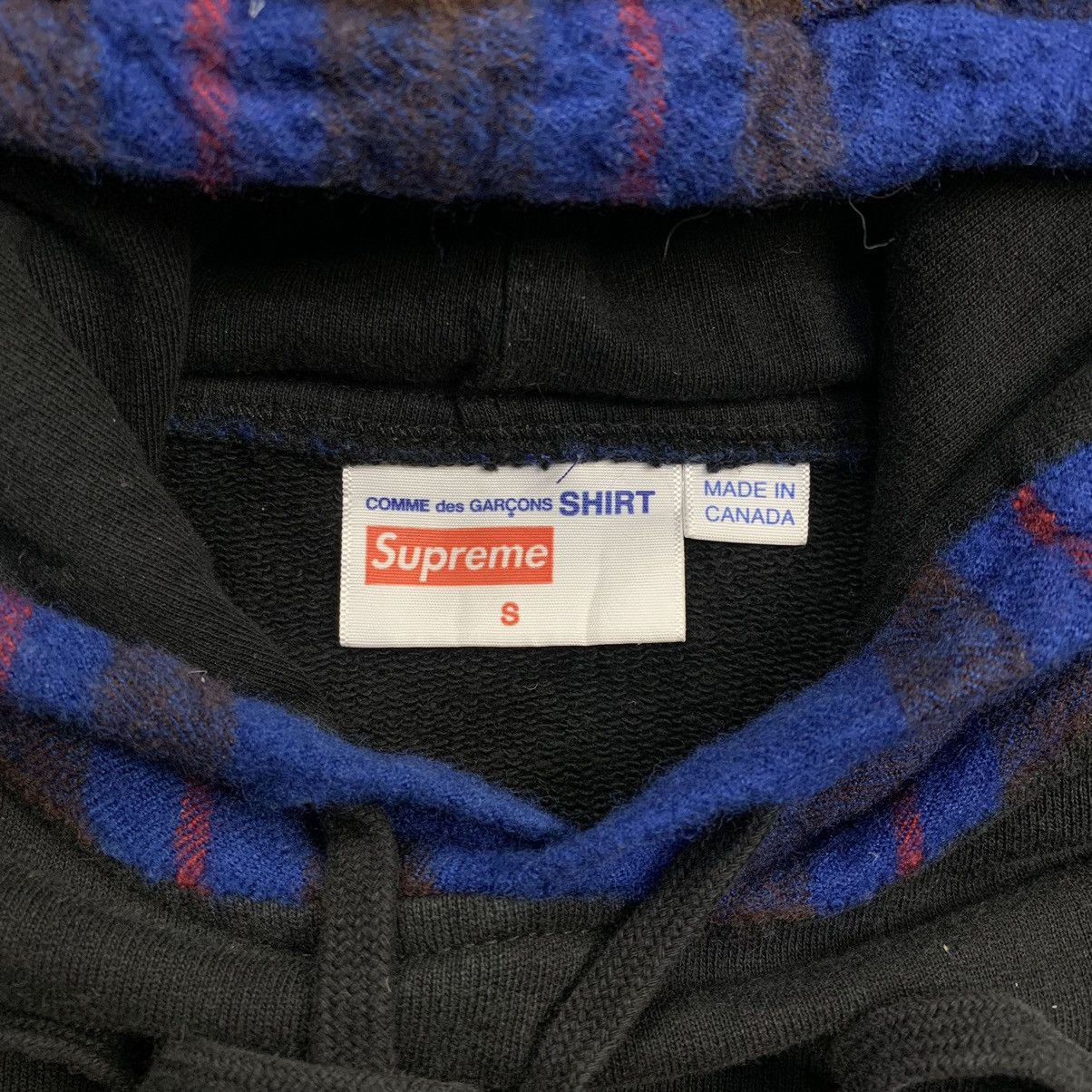 Supreme FW 15 Supreme x Comme Des Garcons plaid hoodie Size US S / EU 44-46 / 1 - 6 Thumbnail
