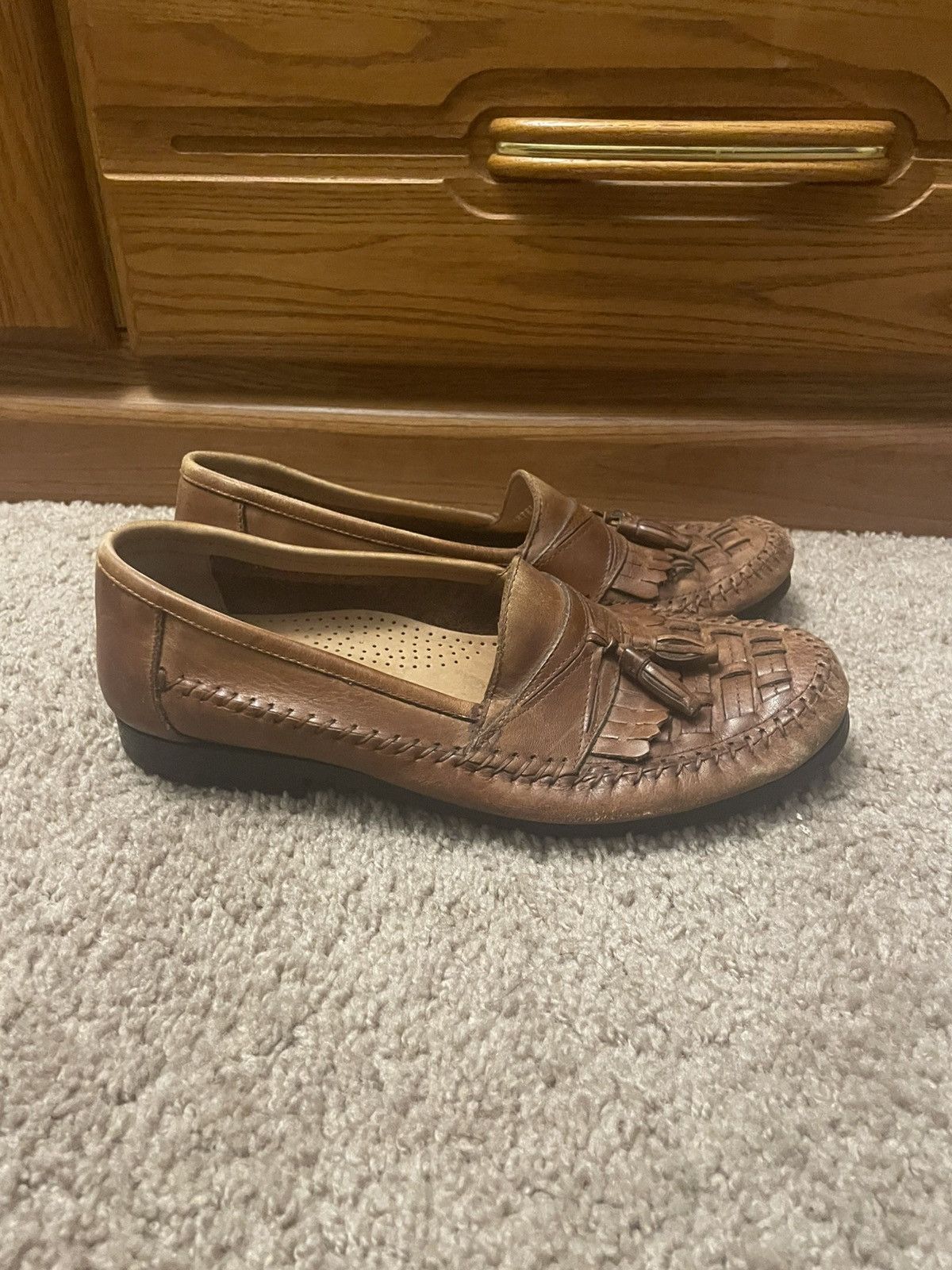Giorgio Brutini Brown loafer with tassel and designs Size US 8.5 / EU 41-42 - 6 Thumbnail
