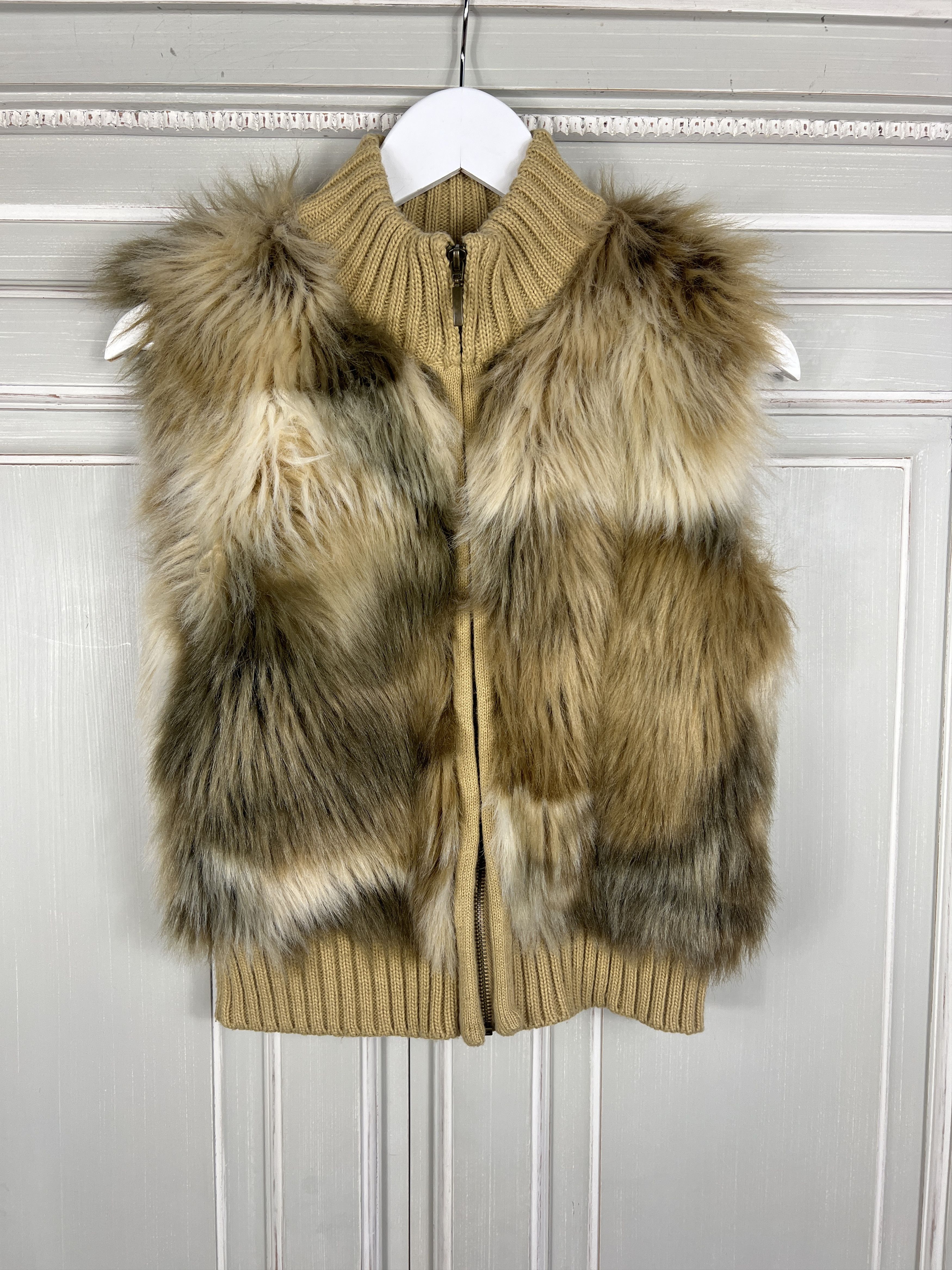 20471120 VINTAGE CROPPED FAUX FUR VEST MOHAIR 90S Y2K Size M / US 6-8 / IT 42-44 - 1 Thumbnail