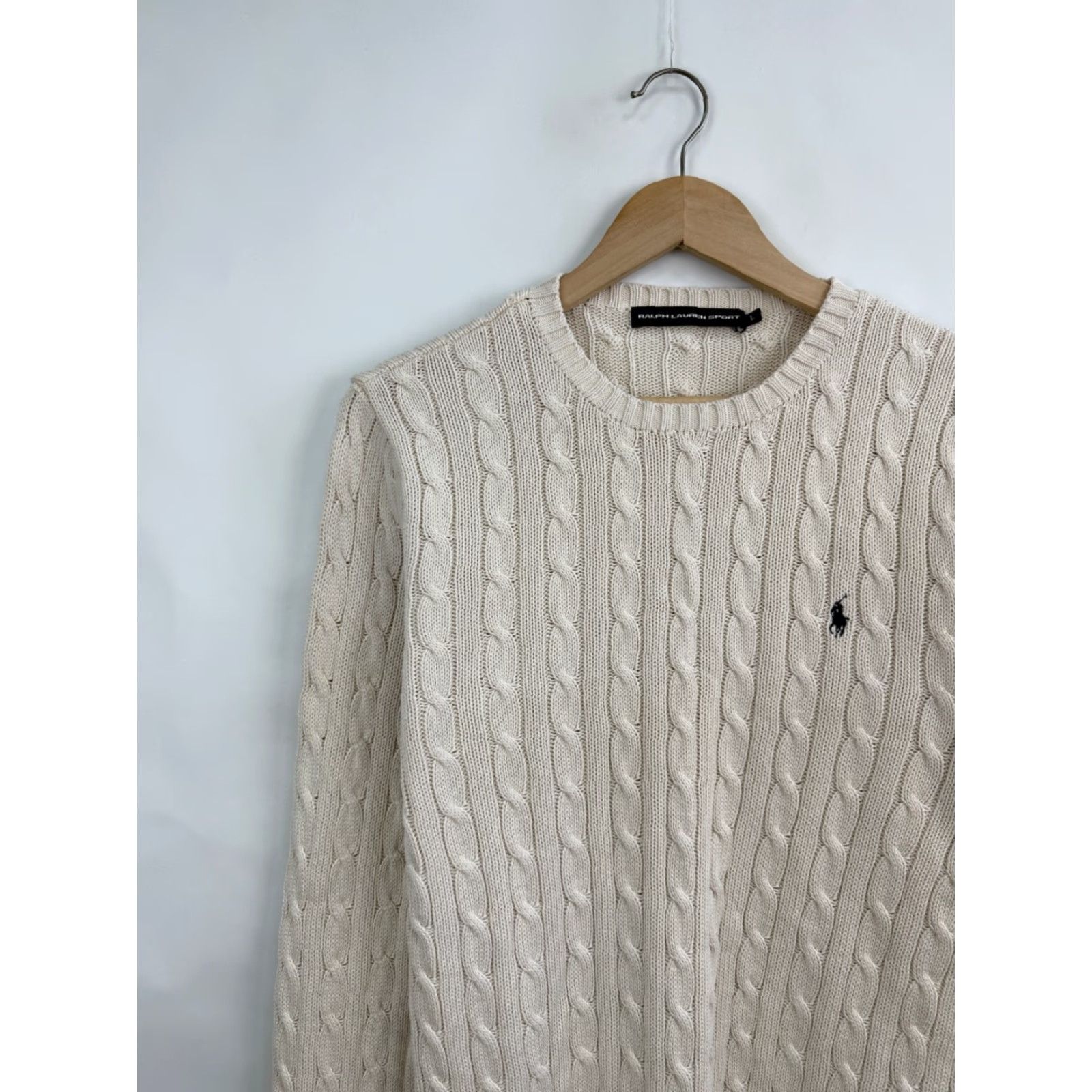 Ralph Lauren VINTAGE Ralph Lauren Sweater Women 90s Beige L Pullover Size L / US 10 / IT 46 - 3 Thumbnail