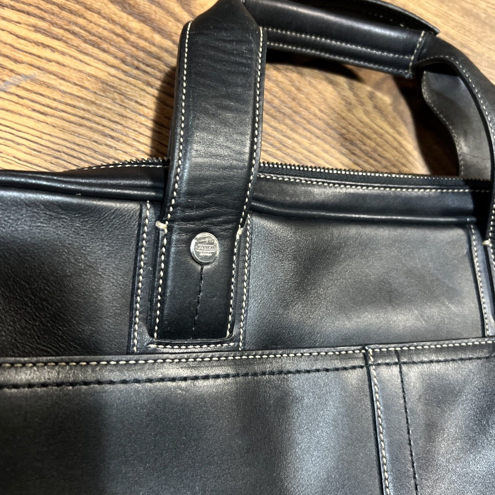 Coach COACH Transatlantic Black Leather Crossbody Soft Side Large Briefcase - Men - Large - Briefcase/Document Case Size ONE SIZE - 2 Thumbnail