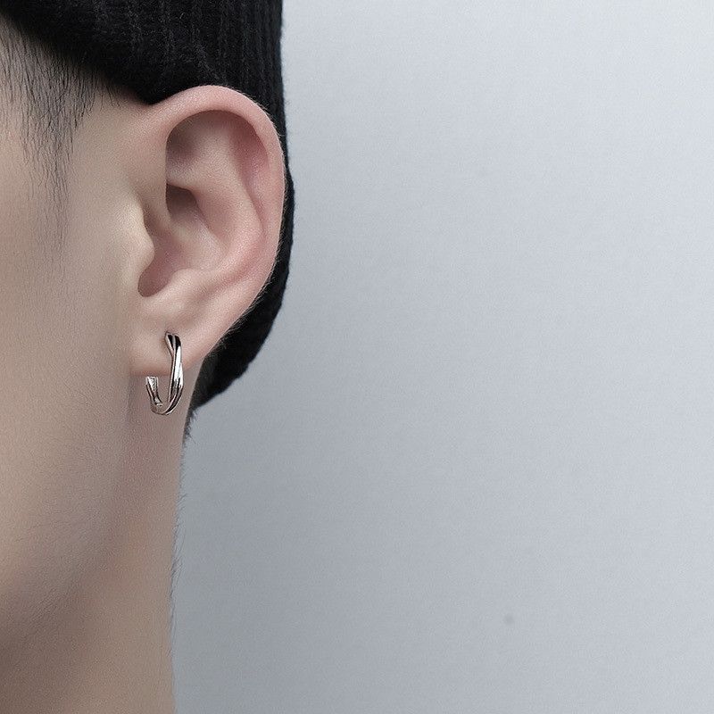 Jewelry × Sterling Silver Punk Earrings One Pairs Chrome Jewelry Size ONE SIZE - 4 Thumbnail