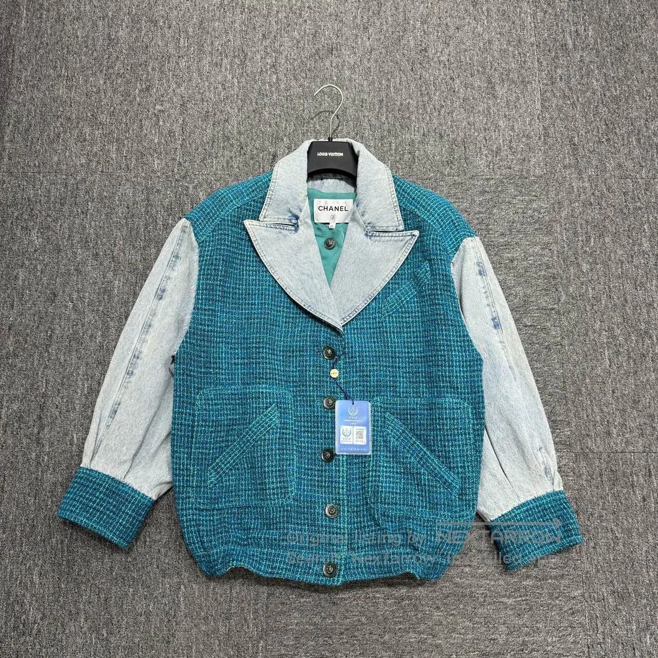 Chanel Chanel Men's size, woven, denim patchwork jacket| Size US XXS / EU 40 - 3 Thumbnail