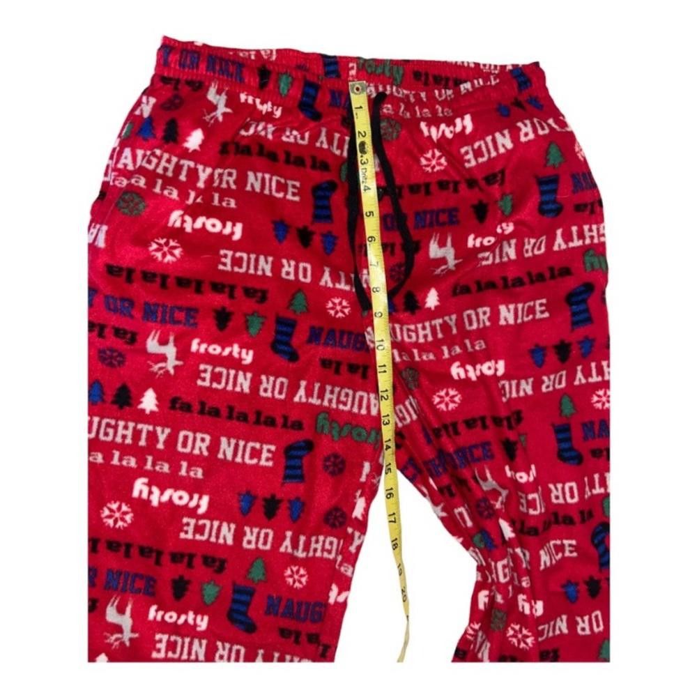 Designer Naughty Or Nice Fleece Holiday Pajama Pants Medium Size ONE SIZE - 6 Thumbnail