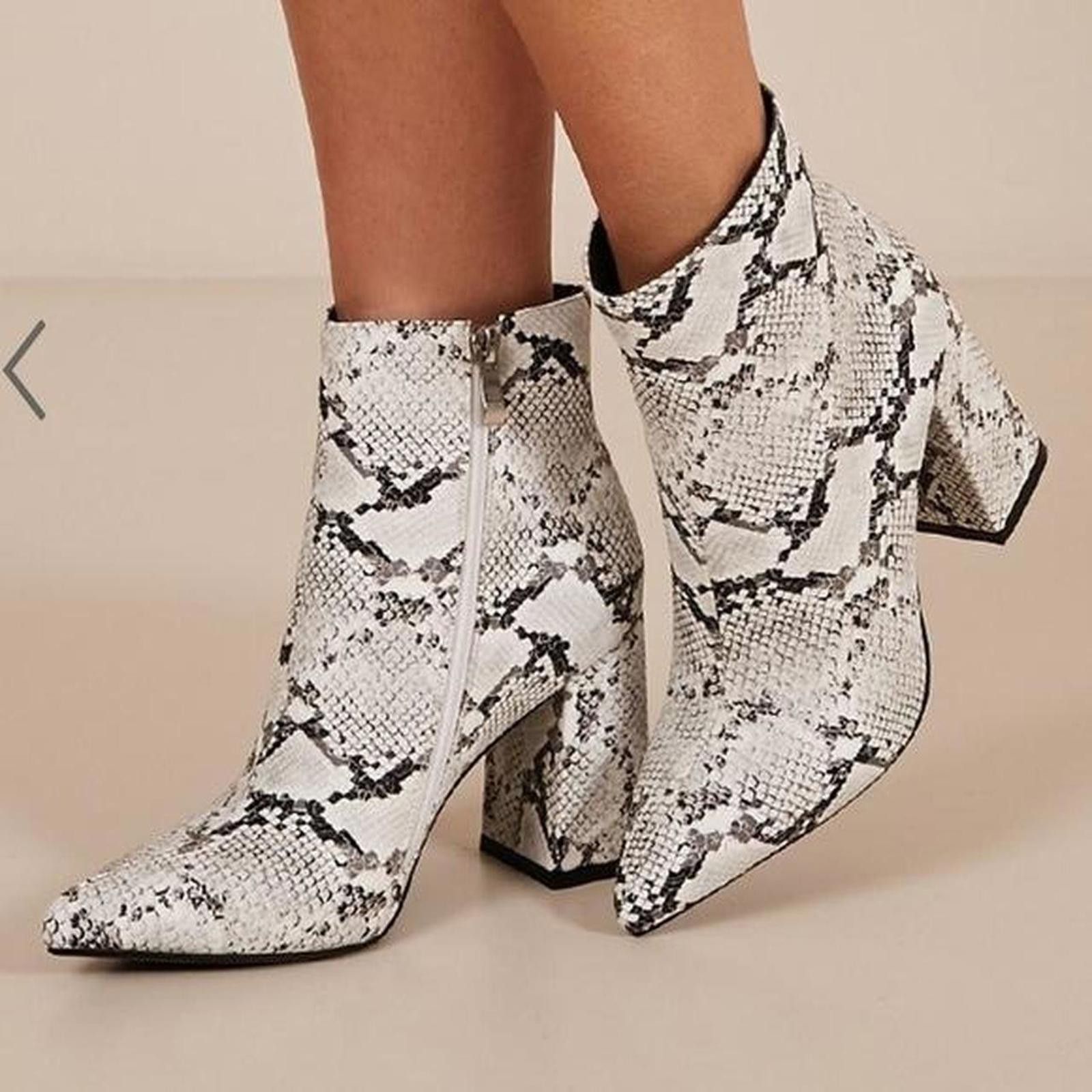 Other Snakeskin pointed toe ankle boots brand new!. Size US 7 / IT 37 - 1 Thumbnail