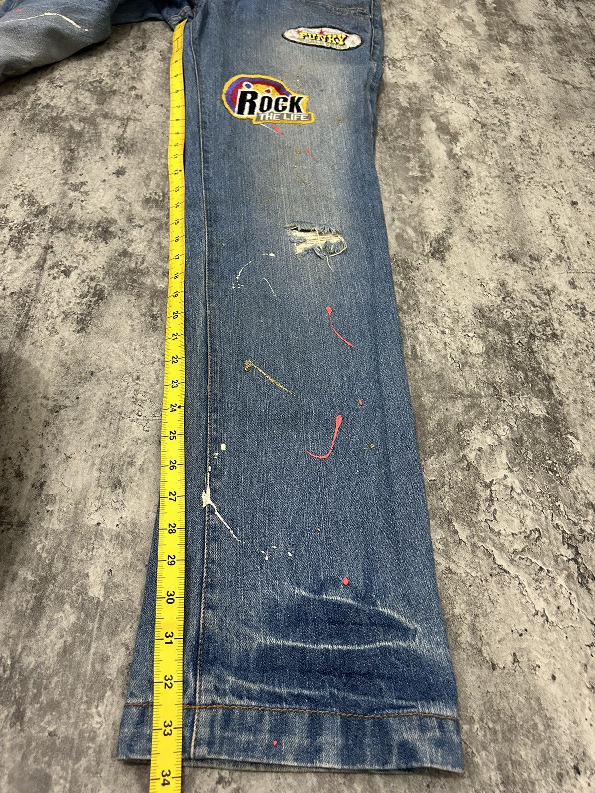 Hysteric Glamour Daily News Double Waist Paint Free Scope Distressed Jeans Size US 32 / EU 48 - 23 Thumbnail