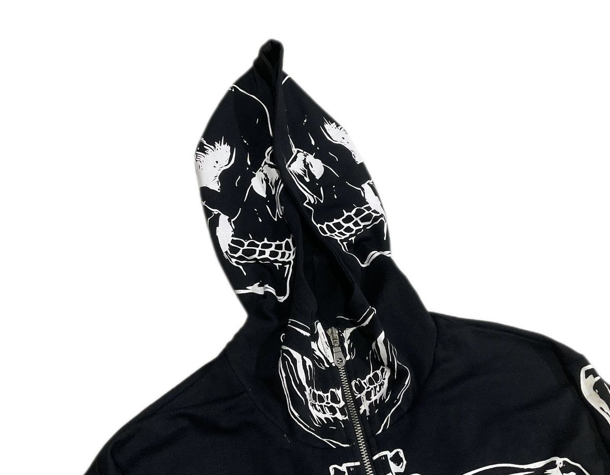 Hysteric Glamour × If Six Was Nine × Seditionaries 🔥Sick Y2K Glad News Skeleton Hoodie Zipper Punk Size US L / EU 52-54 / 3 - 6 Thumbnail