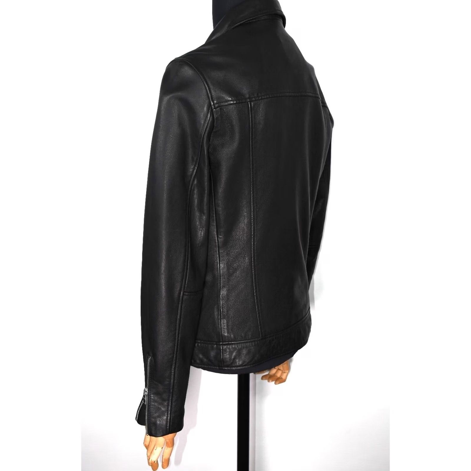 Allsaints AllSaints Tyson Biker Jacket Men's Black M Leather Zip Jacket Motocy Cleather? Size US M / EU 48-50 / 2 - 6 Thumbnail