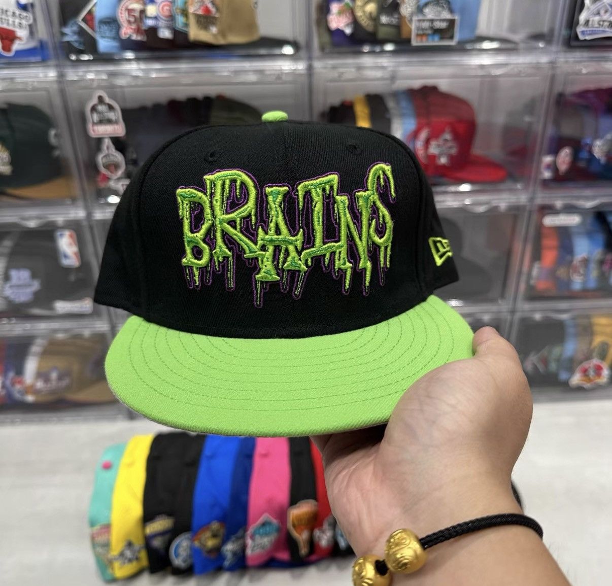 New Era New Era Brains Flat Brim Baseball Cap J32 Size ONE SIZE - 1 Thumbnail