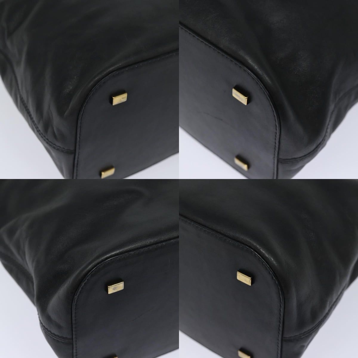 Celine CELINE Hand Bag Leather Black Size ONE SIZE - 10 Thumbnail