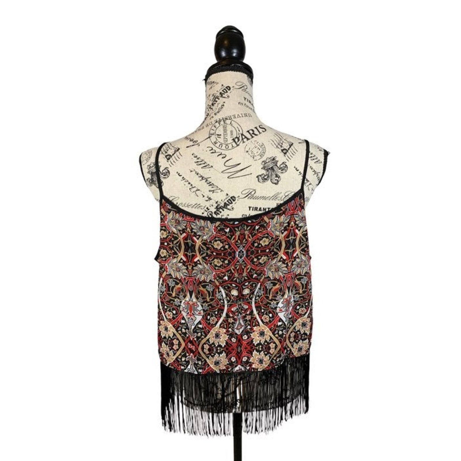 rue21 rue21 Women's XL Camisole Top Fringed Hem Boho Hippie Crop Size XL / US 12-14 / IT 48-50 - 4 Thumbnail