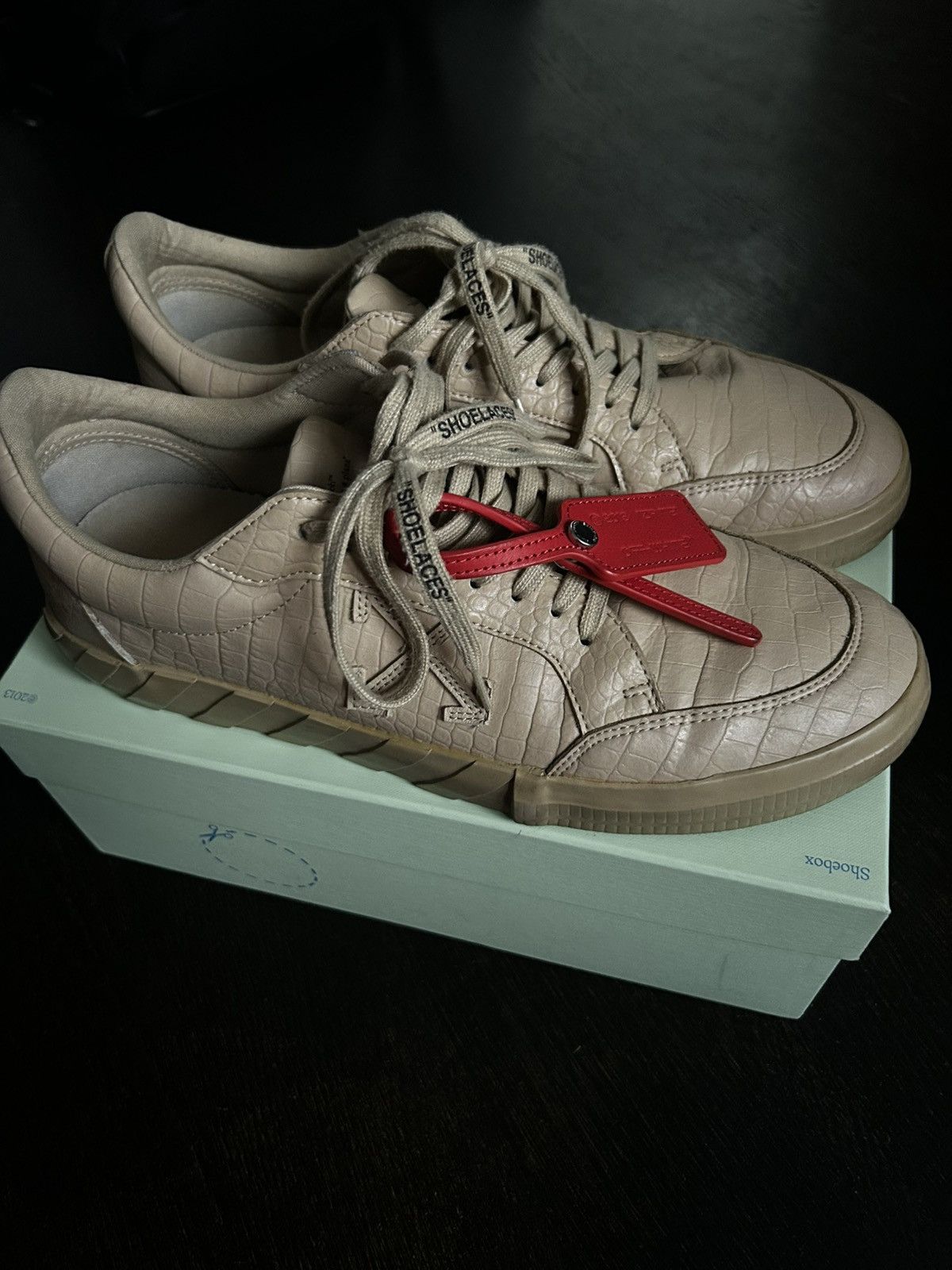 Off-White Vulcanized Croc Print Shoes