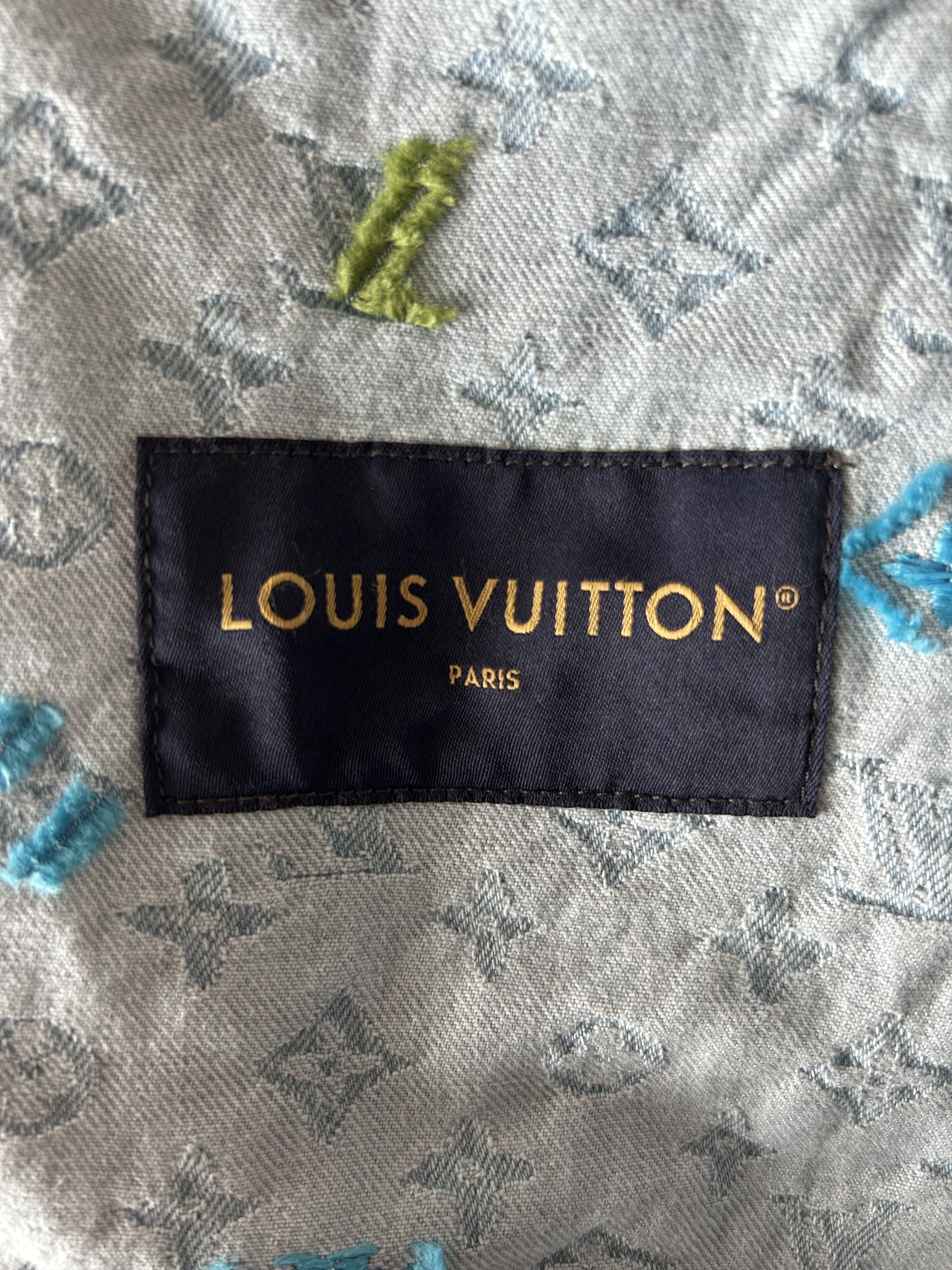 Louis Vuitton Louis Vuitton Tyler The Creator Blue & White Monogram Jacket Size US XXL / EU 58 / 5 - 3 Thumbnail
