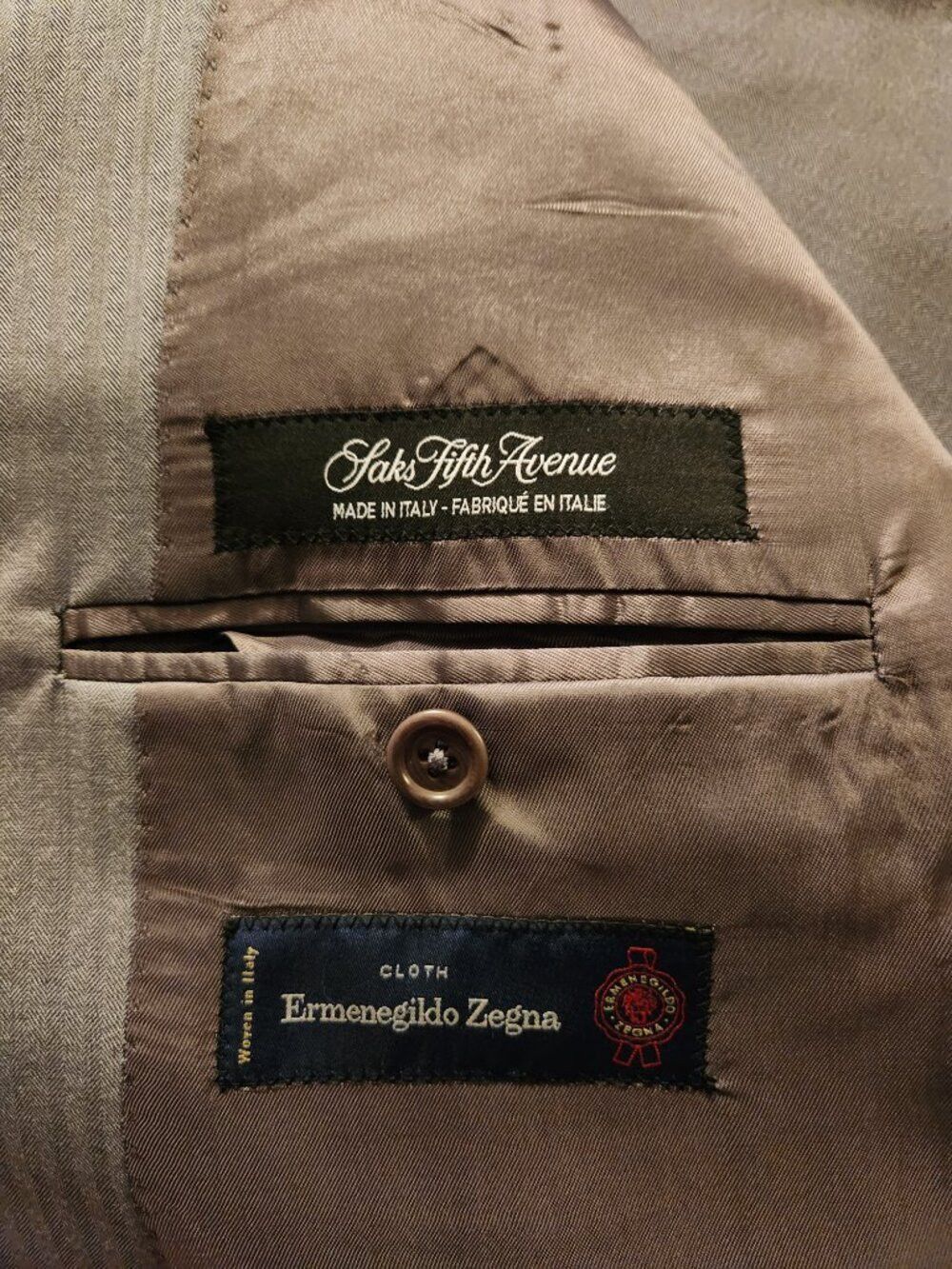 Ermenegildo Zegna ermenegildo Zegna men's 88%wool 12%silk suit 42R Size 42R - 2 Thumbnail