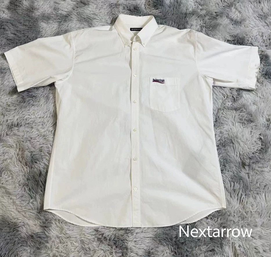 Balenciaga Balenciaga Embroidered Wave Shirt 2410-Nextarrow Size US XXS / EU 40 - 1 Thumbnail