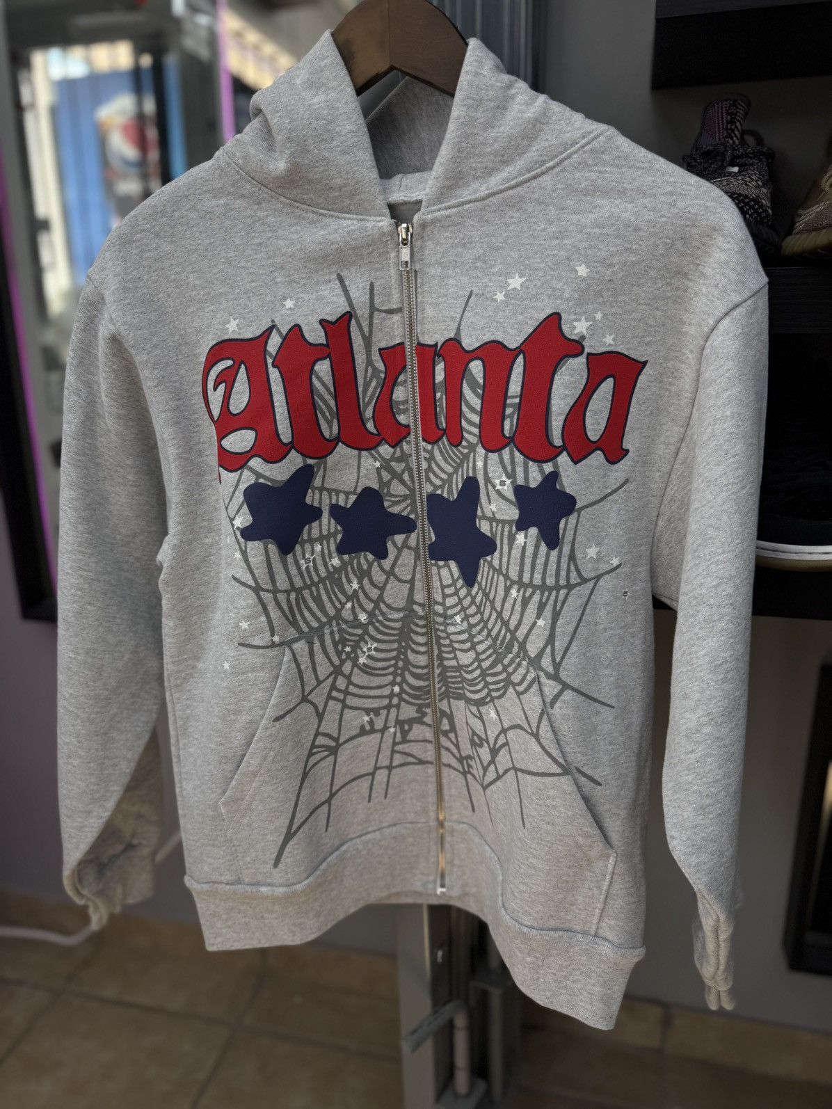 Sp5der Sp5der Worldwide Atlanta Grey Zip Hoodie Size XS (NEW) Size US XS / EU 42 / 0 - 2 Thumbnail