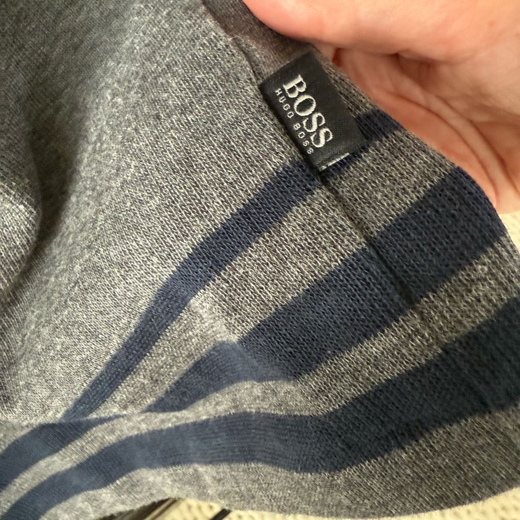 Hugo Boss Boss Hugo Boss 1/4 Zip Cotton Sweater Grey Navy M Size US M / EU 48-50 / 2 - 7 Thumbnail