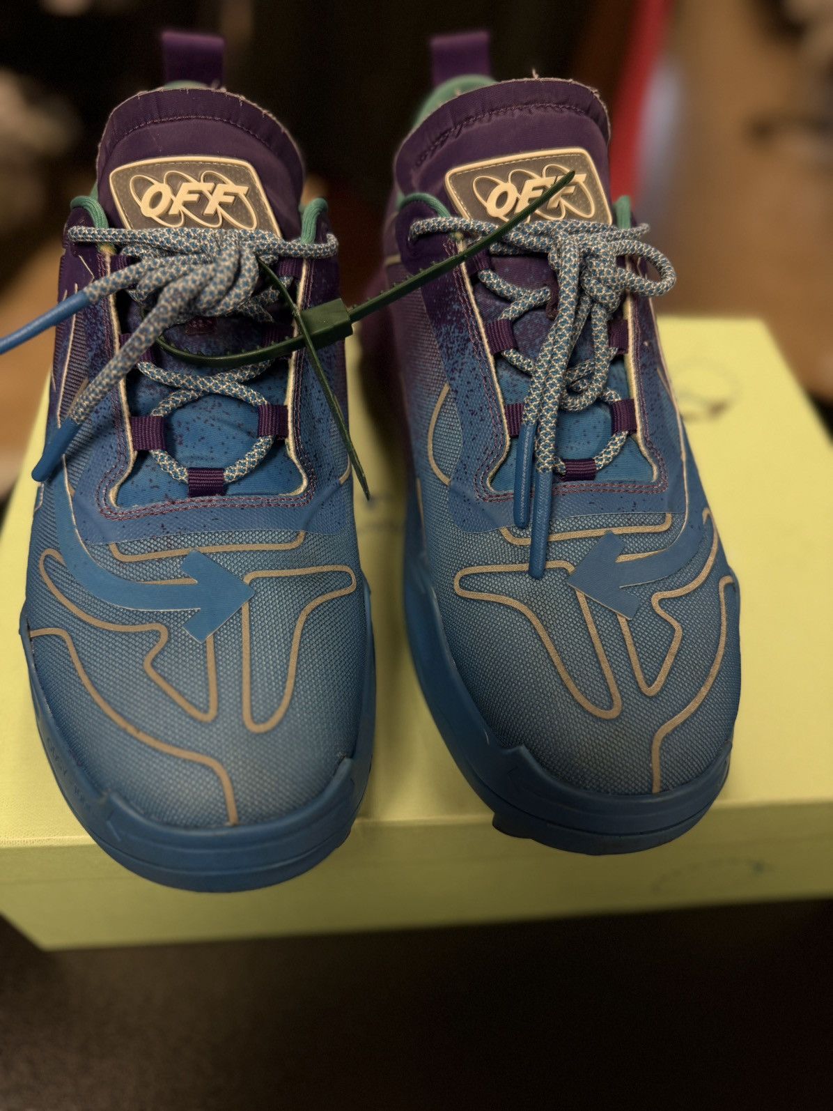 Off-White Off White ODYS 1000 Purple Blue $850 Retail 44EU/11US Size US 11 / EU 44 - 10 Thumbnail