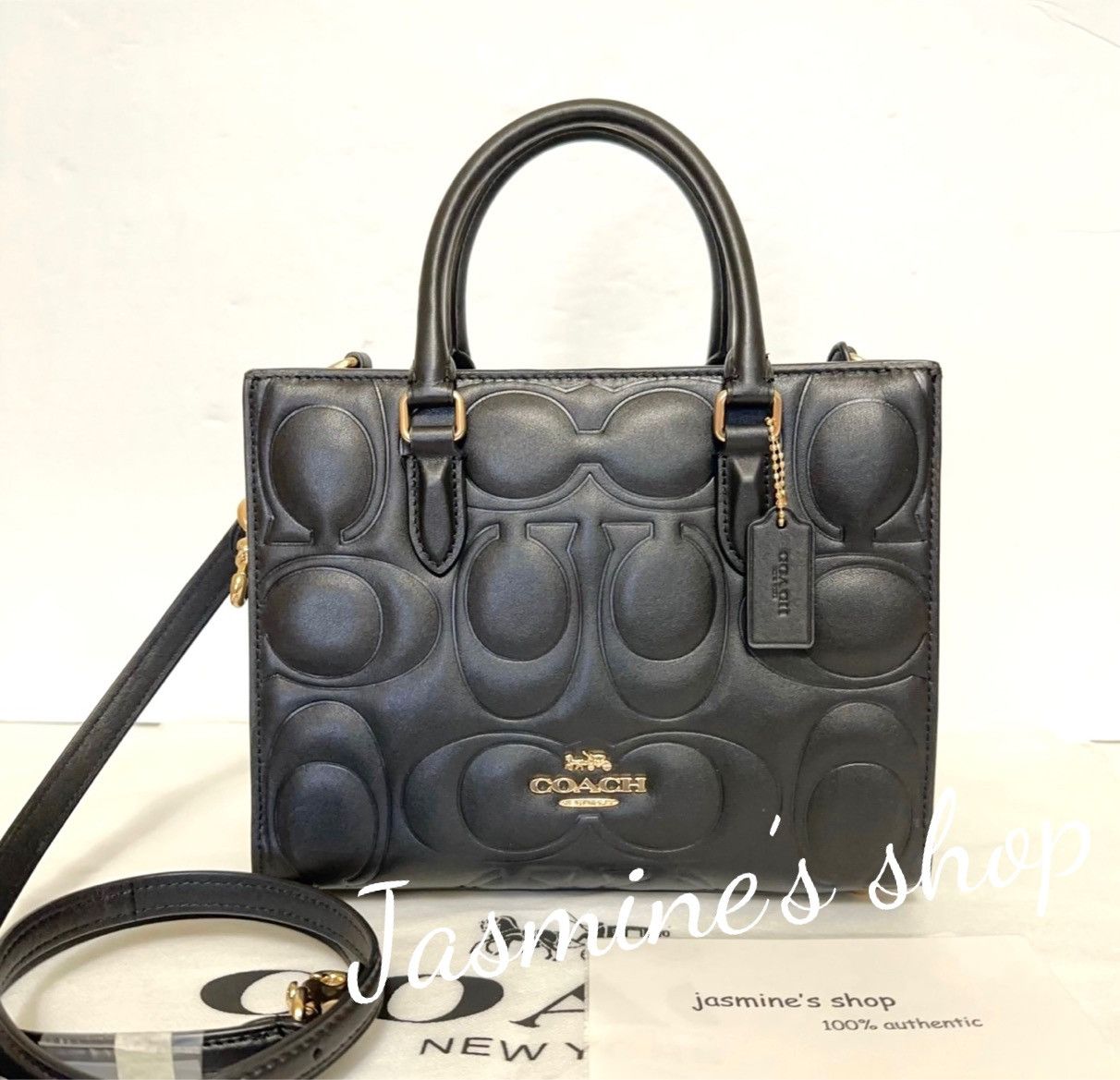 NWT Coach Maggie Small Tote Bag Leather Black CY670