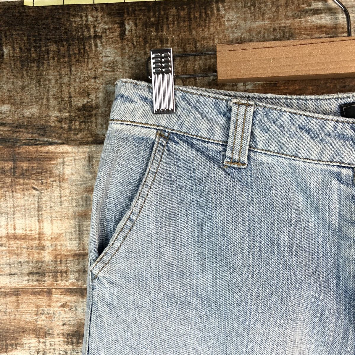 Japanese Brand Back Rush Blue Multipocket bootcut denim Jeans #A2430 Size 27" / US 4 / IT 40 - 7 Thumbnail