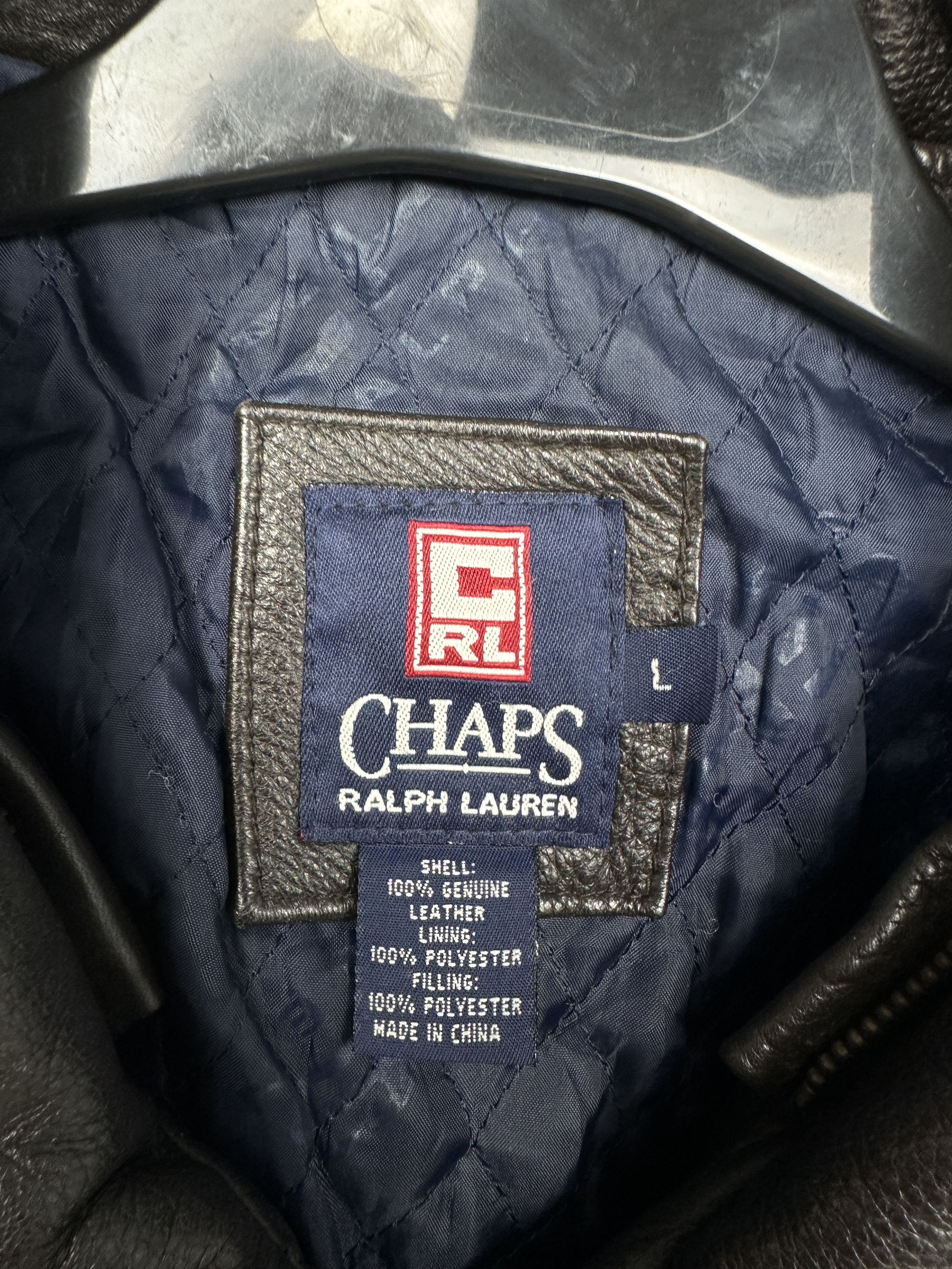 Chaps Ralph Lauren Chaps Ralph Lauren Vintage Mens Leather Jacket Size US L / EU 52-54 / 3 - 3 Thumbnail