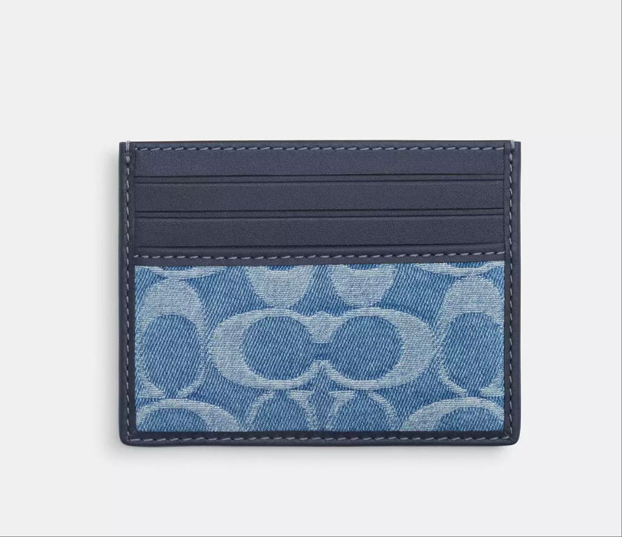Coach Slim Id Card Case In Signature Denim CDF46 Size ONE SIZE - 5 Thumbnail