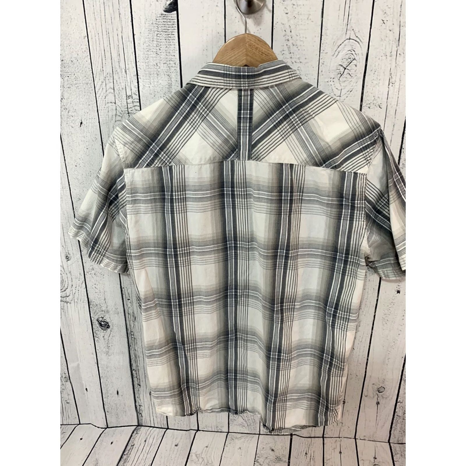 Vintage Horny Toad Plaid Short Sleeve Button Front Shirt Men M Gray Size US M / EU 48-50 / 2 - 3 Thumbnail