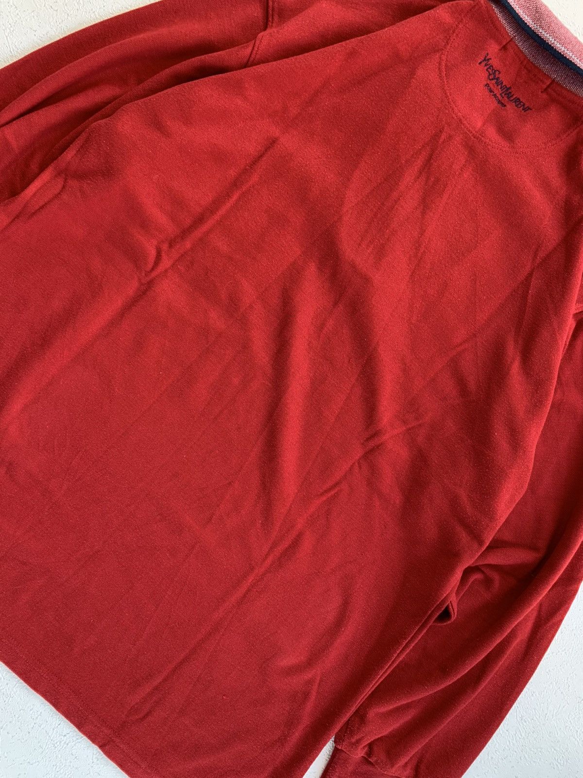 Yves Saint Laurent Yves Saint Lauren Pour Homme Red Longsleeve Shirt Size US L / EU 52-54 / 3 - 16 Thumbnail