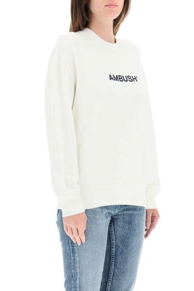 Ambush Design o1mle0424 Regular Fit Crewneck Sweatshirt in White Size XS / US 0-2 / IT 36-38 - 4 Thumbnail