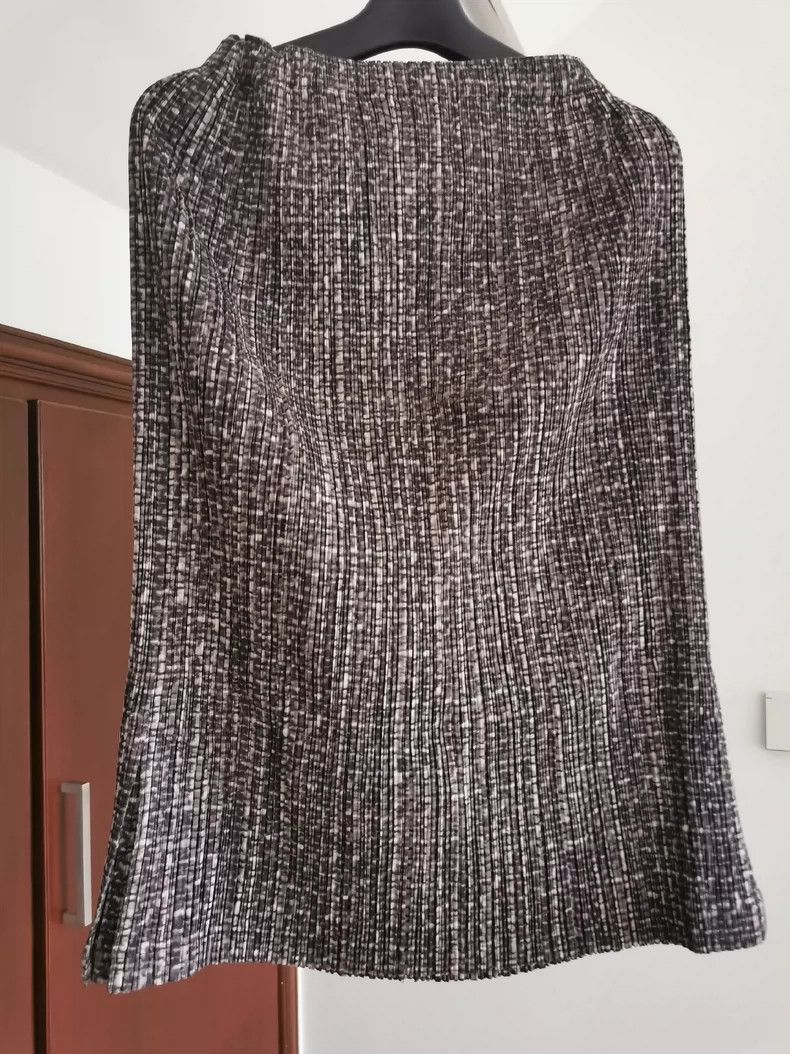 Issey Miyake size:3 Mixed cotton straight skirt
