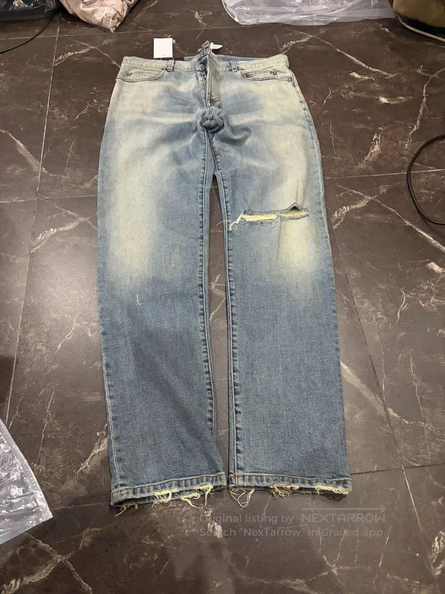 Balmain Balmain Blue Distressed Men's Jeans 33. Size US 33 - 1 Thumbnail