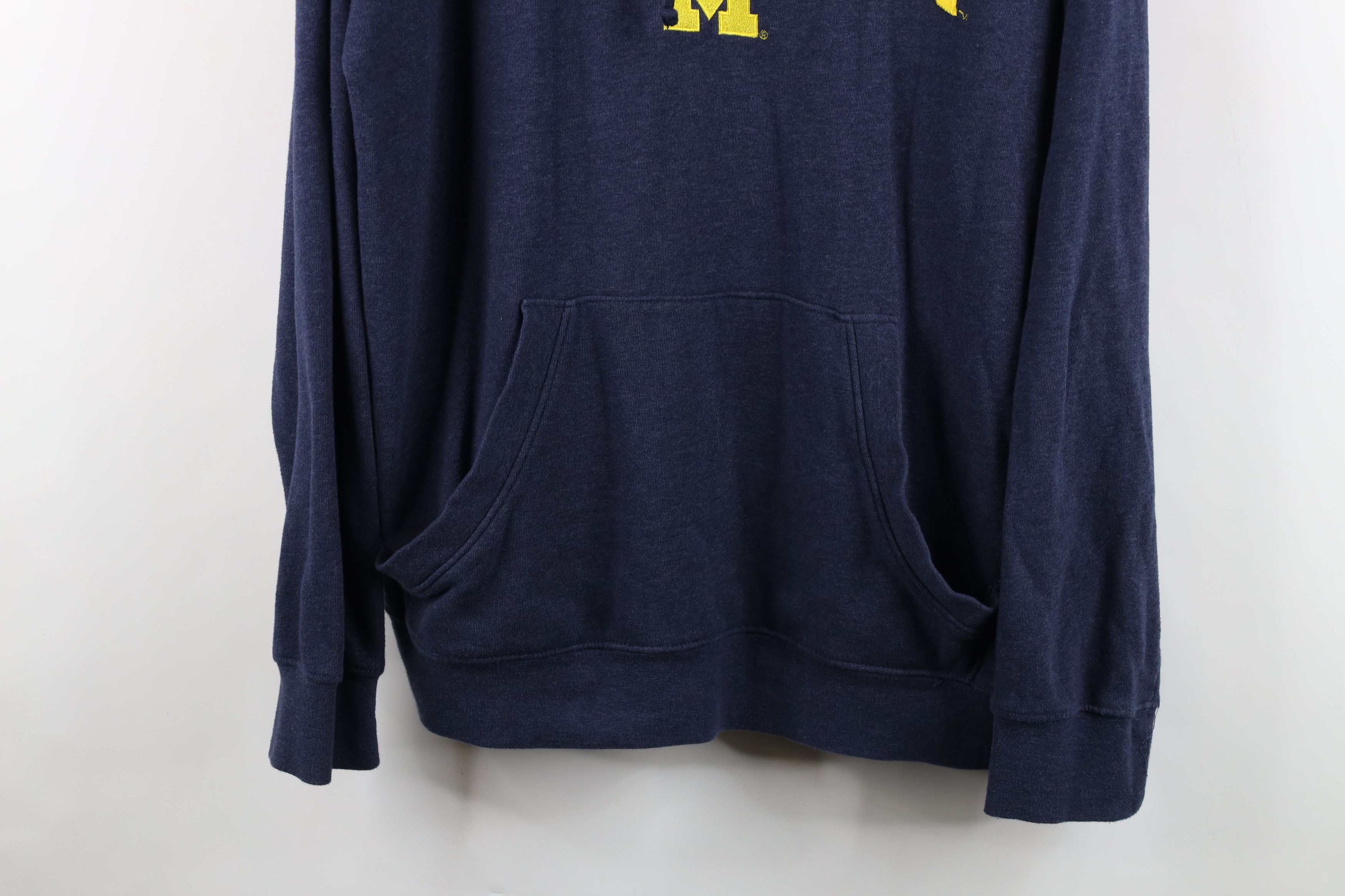Vintage Vintage Spell University of Michigan Hoodie Sweatshirt Blue Size US XL / EU 56 / 4 - 3 Thumbnail