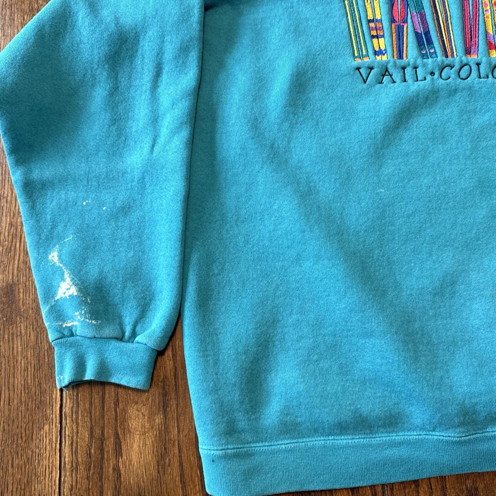 Vintage VINTAGE Crazy Shirts Sweatshirt Teal Ski Graphic Men L Pullover Long Sleeve Crew Neck Cotton Blend Fleece Size US L / EU 52-54 / 3 - 6 Thumbnail