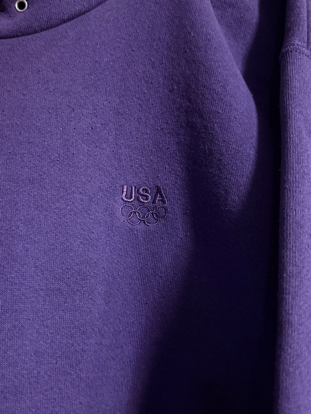 USA Olympics Vtg 90s purple blank usa olympics hoodie Size US L / EU 52-54 / 3 - 5 Thumbnail