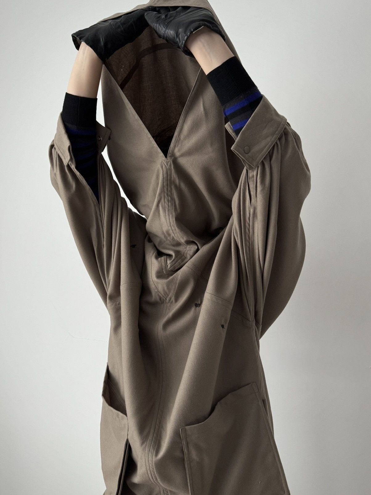 Vintage Morgane Le Fay 'Mystical' Asymetrical Wool Cloak Jacket Size L / US 10 / IT 46 - 4 Thumbnail