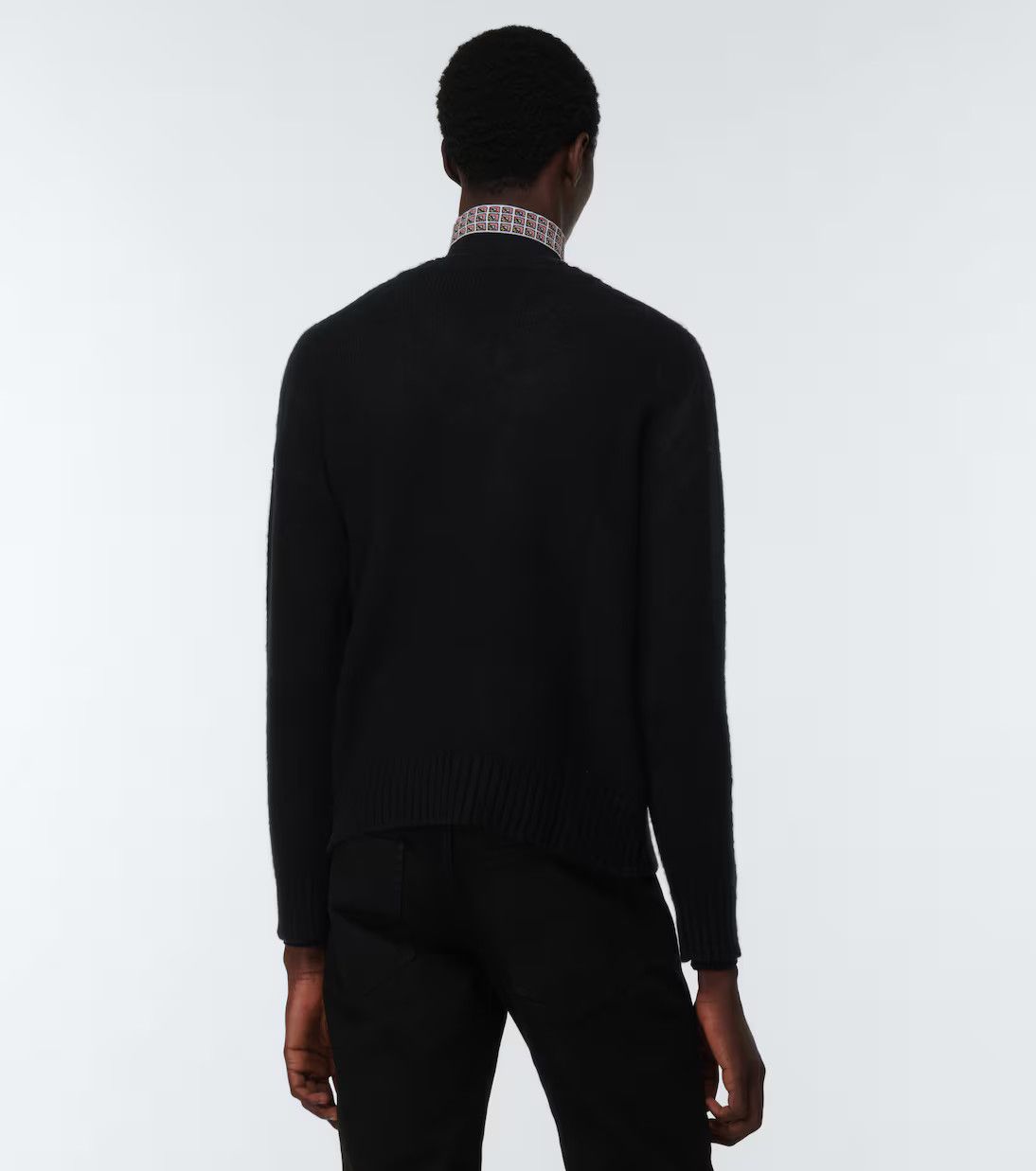 Raf Simons o1y0325 Logo V-neck Sweater in Black Size US S / EU 44-46 / 1 - 4 Thumbnail