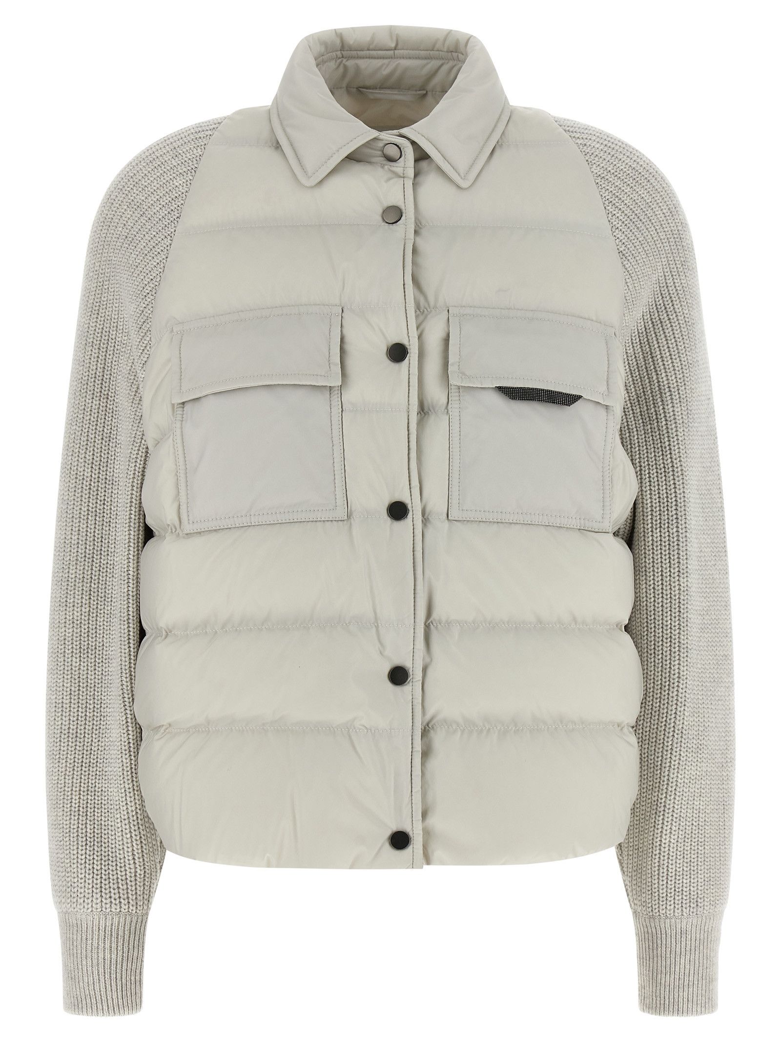 Brunello Cucinelli 'Shiny Flap Detail' down jacket Size S / US 4 / IT 40 - 1 Thumbnail