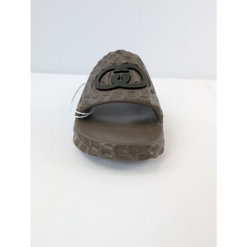 Gucci o1rshd1 Interlocking GG Water Ripple Sliders Sandals Brown Size US 11.5 / EU 44-45 - 13 Thumbnail