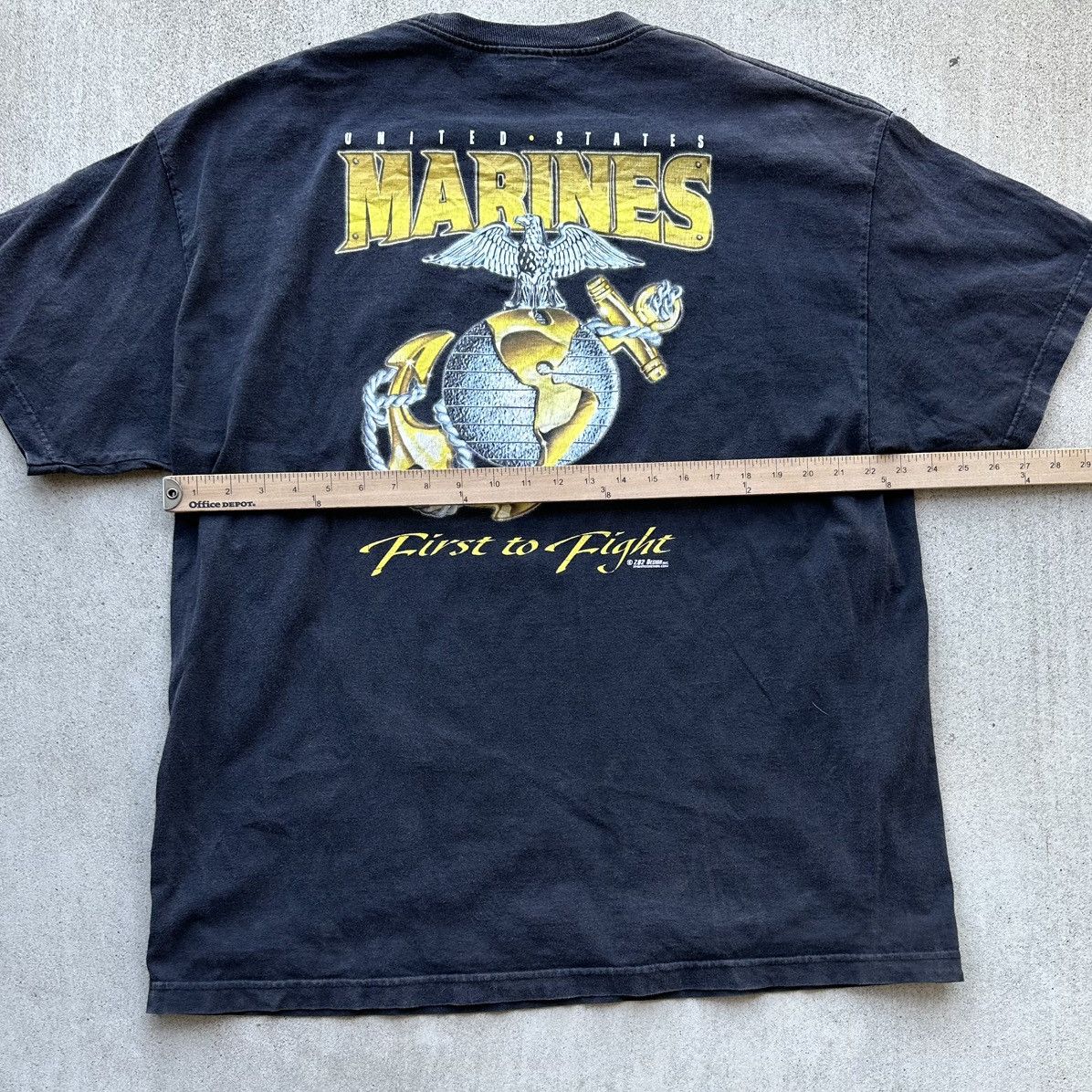 Vintage Vintage United States Marine Corps T Short Xl Black Y2K Size US XL / EU 56 / 4 - 5 Thumbnail