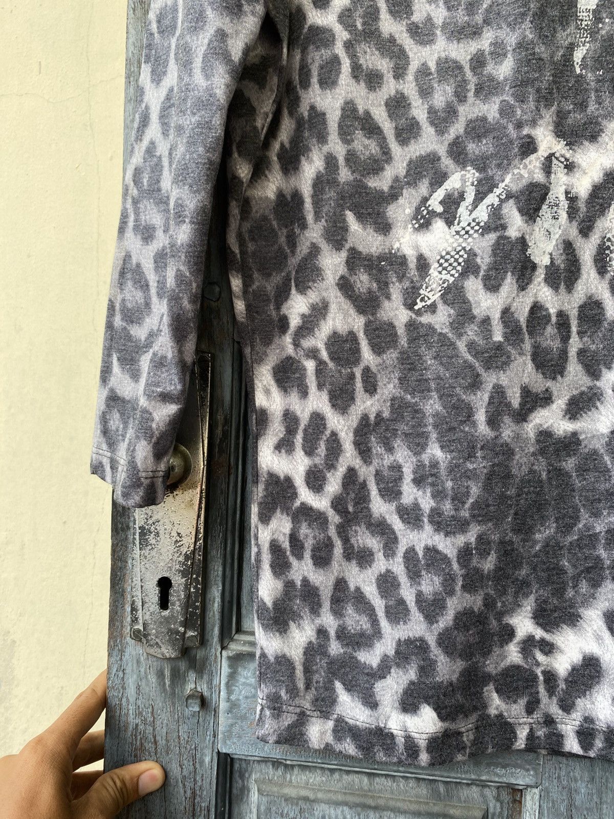 Japanese Brand LeShop Jeans Grunge Style Leopard Print Rhinestone Japanese Size S / US 4 / IT 40 - 6 Thumbnail