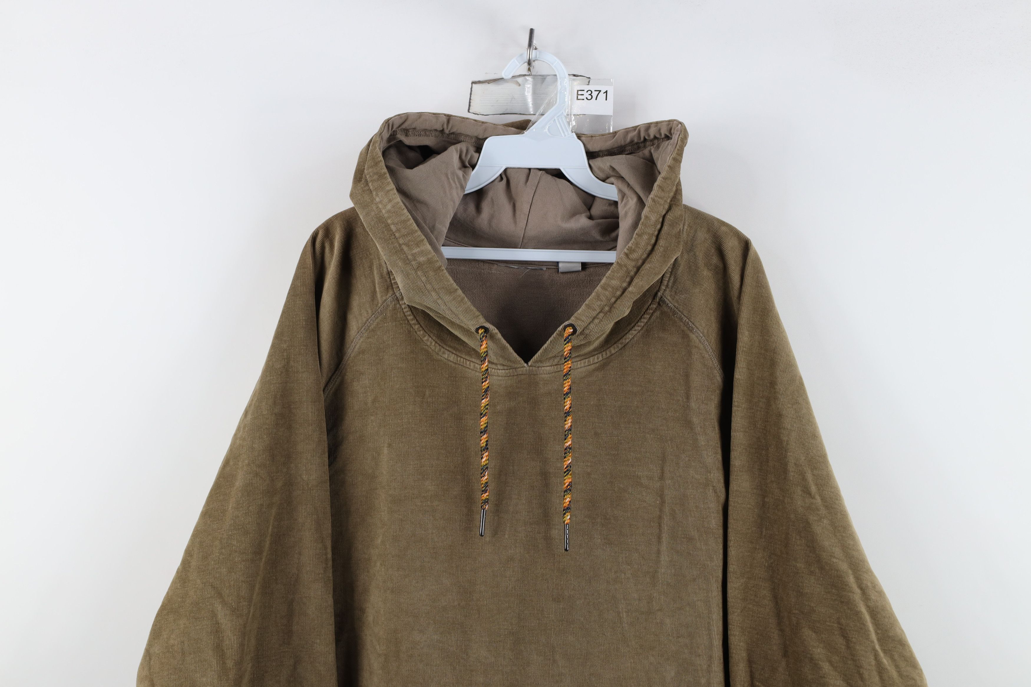 Vintage Vintage 90s Y2K Streetwear Heavyweight Corduroy Hoodie Beige Size US XXL / EU 58 / 5 - 2 Thumbnail